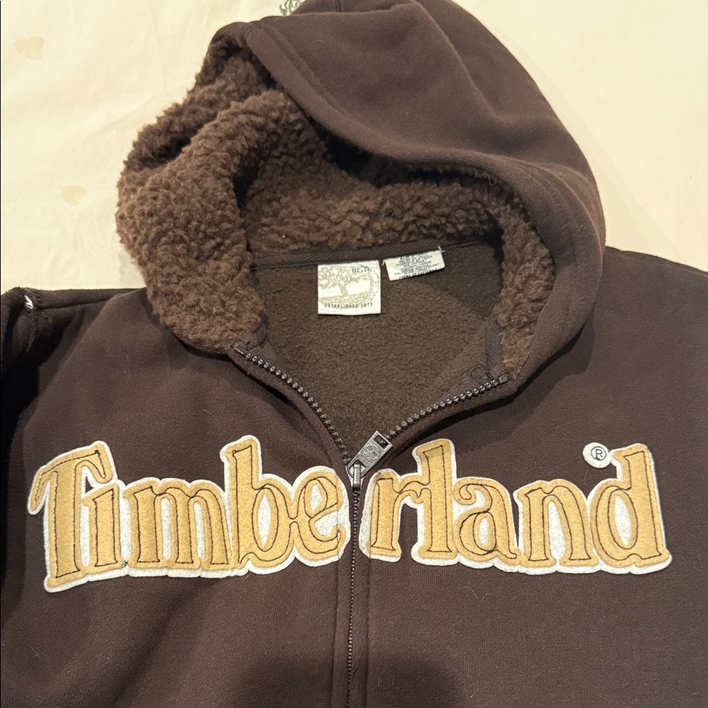 Timberland Chocolate Brown Kids 12/14 Hoodie